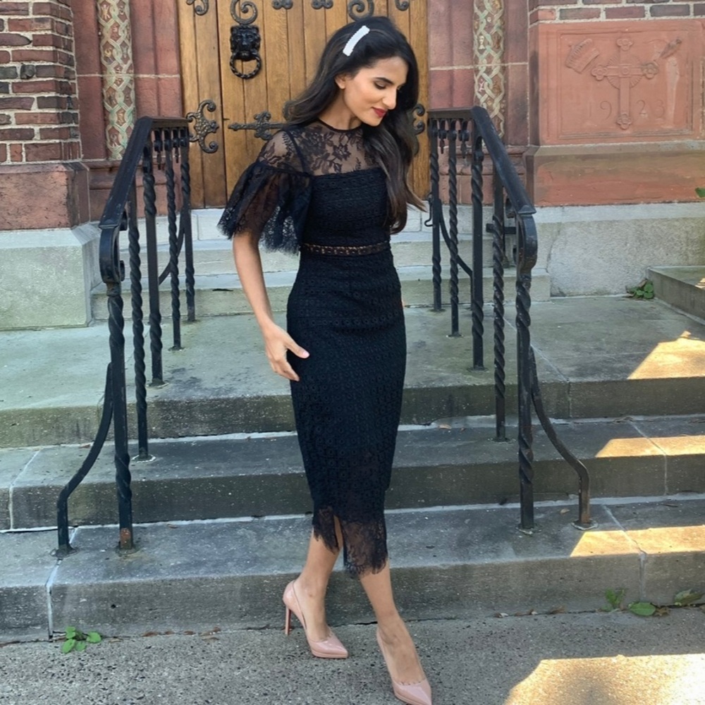 Cynthia Rowley Black Lace Dress